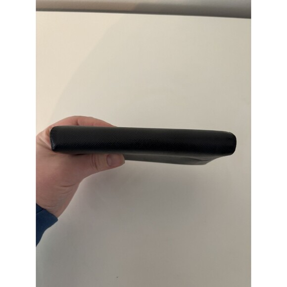 PRADA large saffiano leather wallet Black Triangle Authenticity Card - Picture 4 of 16